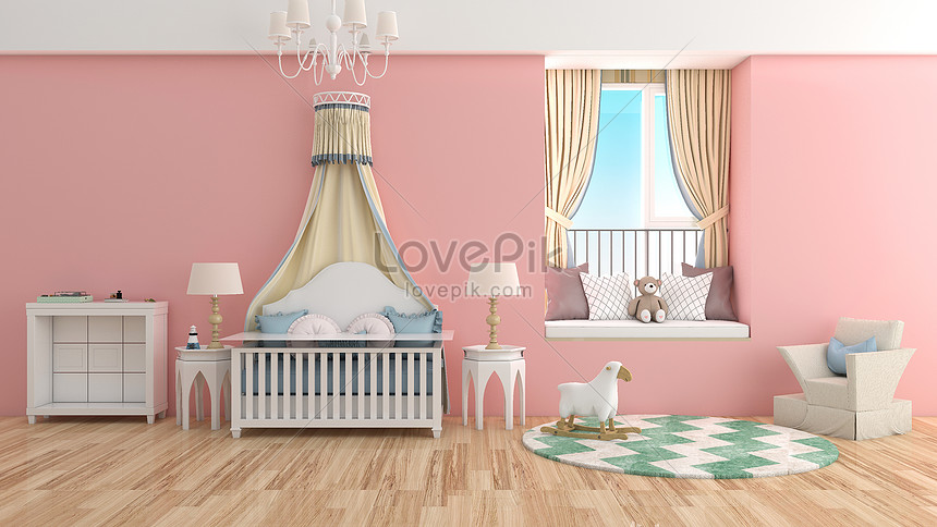 シンプルなピンクの子供部屋インテリアホーム背景イメージ 写真 Id Prf画像フォーマットpsd Jp Lovepik Com