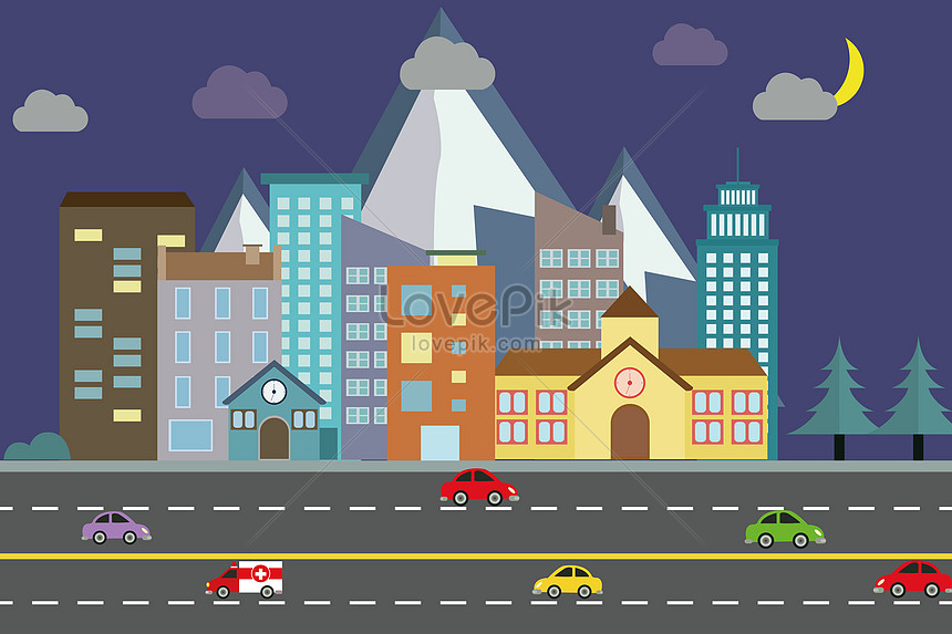 682 Nighttime City Illustrations   Free Download In SVG, PNG, EPS