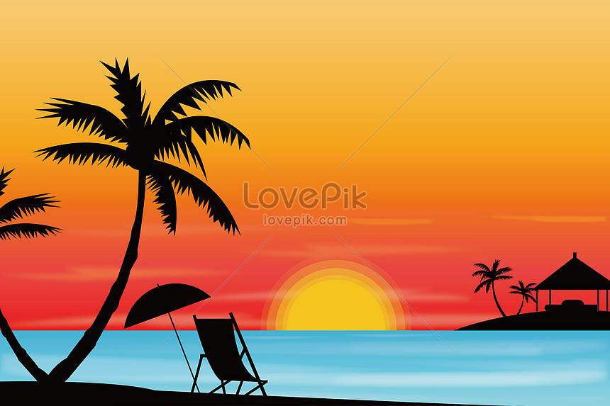 海に沈む夕日イメージ 図 Id Prf画像フォーマットai Jp Lovepik Com