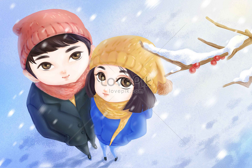 雪の中でカップルイメージ 図 Id Prf画像フォーマットpsd Jp Lovepik Com