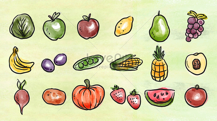  Gambar  Lukisan Sayur Sayuran Cikimm com