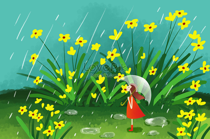 Весенний дождь изображение_Фото номер 400095085_PSD Формат  изображения_ru.lovepik.com