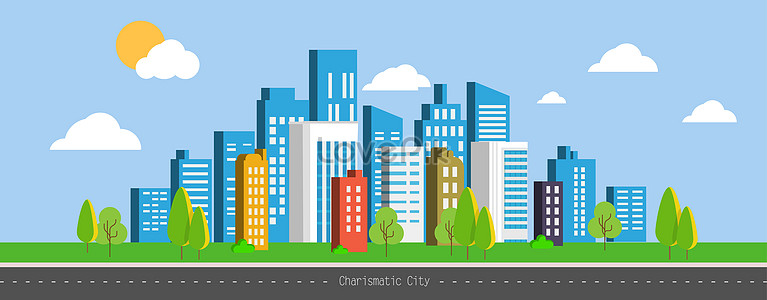 Cartoon color city building vector map illustration image_picture free ...