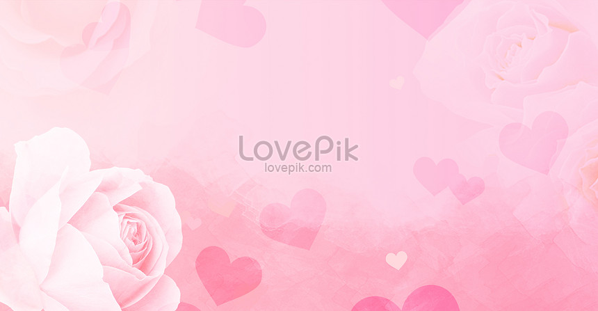 Pink Rose Romantic Valentines Day Download Free | Banner Background Image  on Lovepik | 400096972