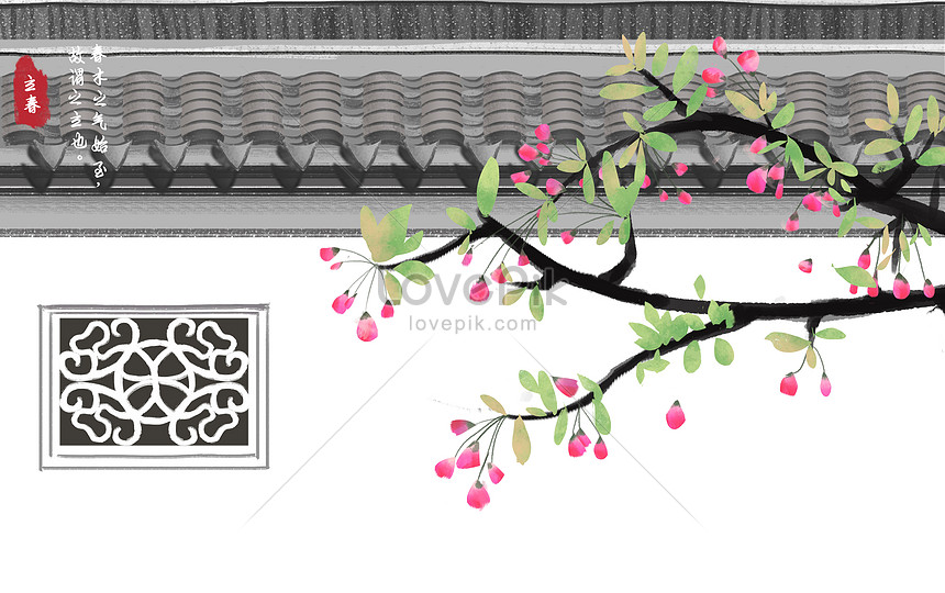 春の風景イラストイメージ 図 Id Prf画像フォーマットpsd Jp Lovepik Com