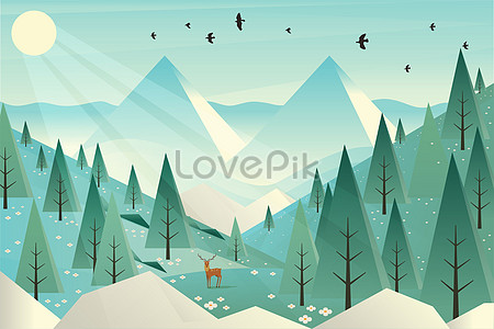 Spring scenery illustration image_picture free download 400110844 ...