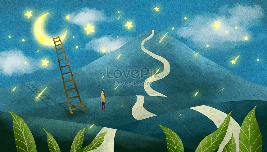 A lonely journey illustration image_picture free download 400105648 ...