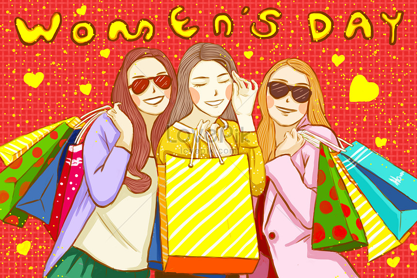 Girls Day Shopping Illustration Image Picture Free Download Lovepik Com