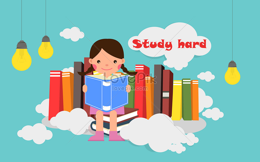 Work Hard To Study Education Illustration Image_Picture Free Download  400107010_Lovepik.Com