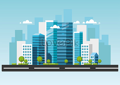 Vector gradient city illustration image_picture free download 400101979 ...