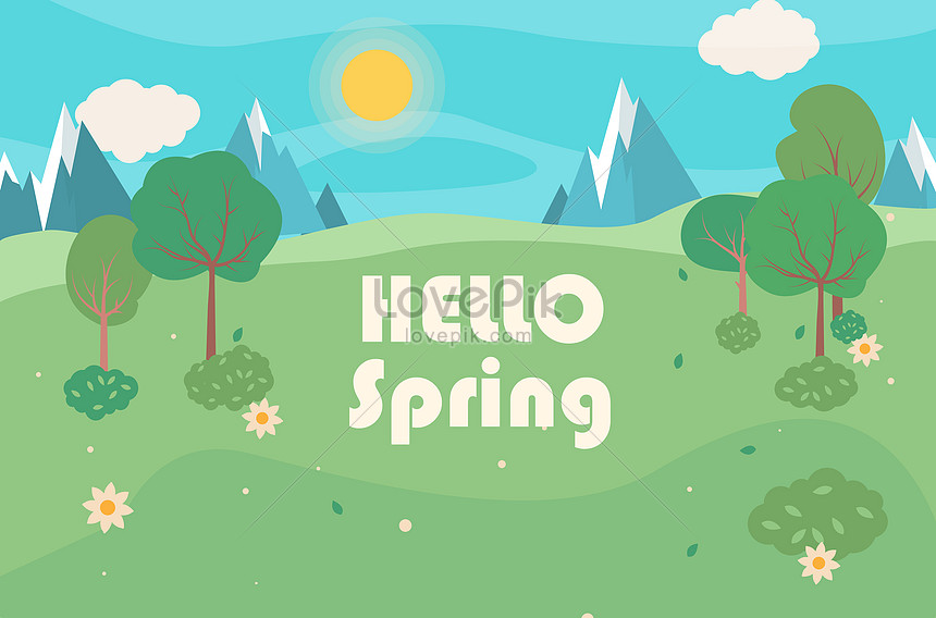 Hello spring illustration image_picture free download 400109021_lovepik.com