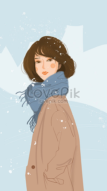 An aesthetical girl illustration image_picture free download 400109355 ...