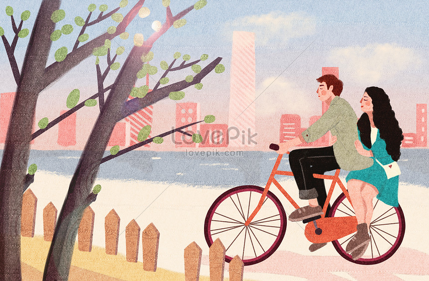 Những bức ảnh lãng mạn về hình ảnh cặp đôi đạp xe cùng nhau khám phá thành phố