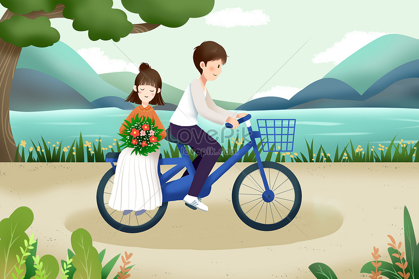 Hình ảnh cặp đôi đạp xe sẽ khiến bạn cảm thấy lãng mạn và đầy năng lượng. Chạm vào nét đẹp của cuộc sống và tình yêu bằng cách xem họ vượt qua các chặng đường đầy thử thách bằng tình yêu và sự ủng hộ của nhau.