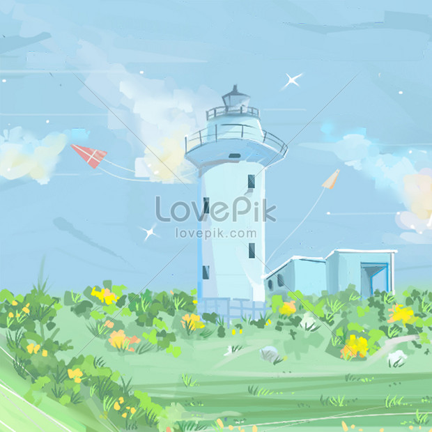 灯台イラスト風景素材イラストイメージ 図 Id Prf画像フォーマットpsd Jp Lovepik Com