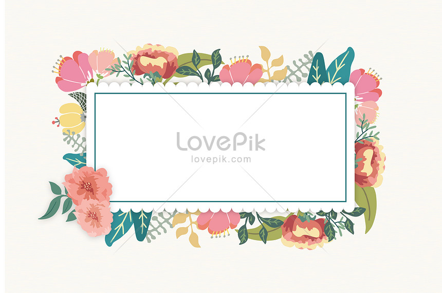 花の背景素材の枠線イメージ 図 Id Prf画像フォーマットpsd Jp Lovepik Com