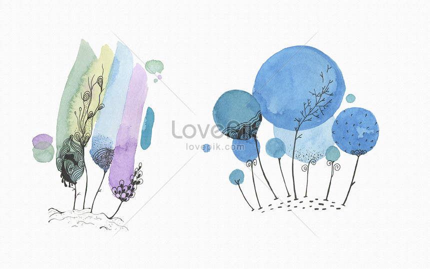 Decorative painting of watercolor elements graphics image_picture ...
