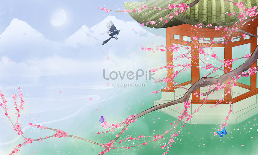 中国風の背景イラスト イラスト素材 無料ダウンロード Lovepik