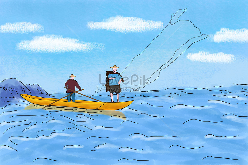 Sea fishing illustration image_picture free download 400144395_lovepik.com