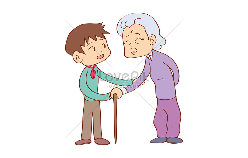 Old-age cartoon characters illustration image_picture free download  