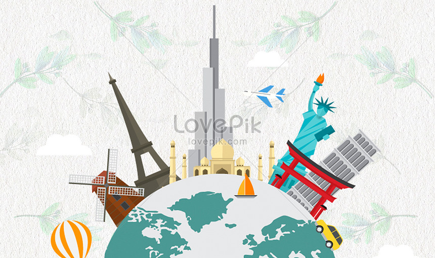 Creative travel background illustration image_picture free download  