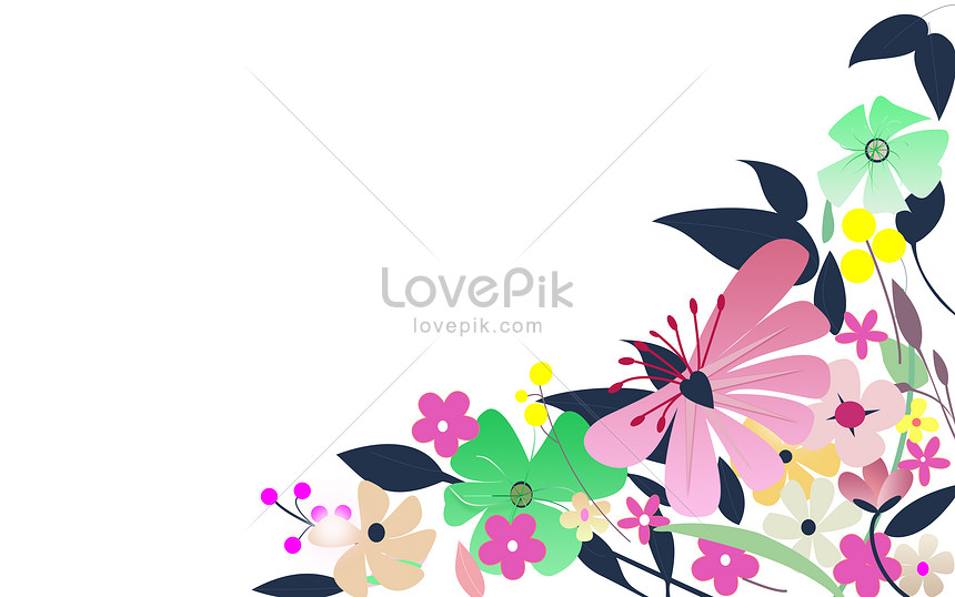 Fondo Minimalista De Flores De Colores | PSD ilustraciones imagenes  descarga gratis - Lovepik