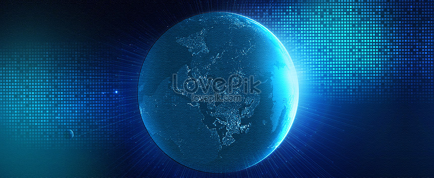 科技地球背景圖片素材 Psd圖片尺寸6000 2464px 高清圖片 Zh Lovepik Com