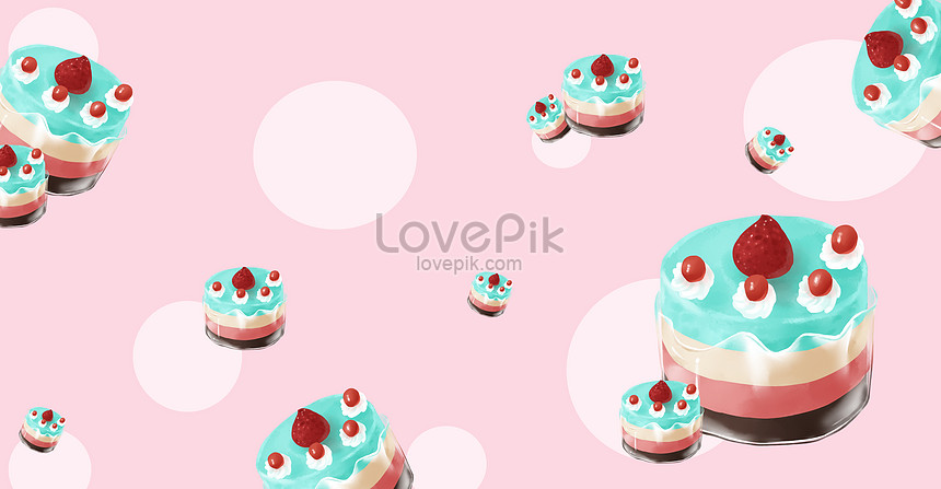 手描きデザートイチゴケーキイラストイメージ 図 Id Prf画像フォーマットpsd Jp Lovepik Com