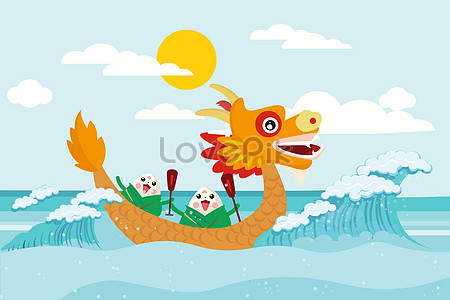 Dragon boat festival dragon boat race illustration image_picture free ...