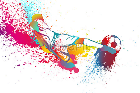 Colorful football illustration image_picture free download 400173021 ...