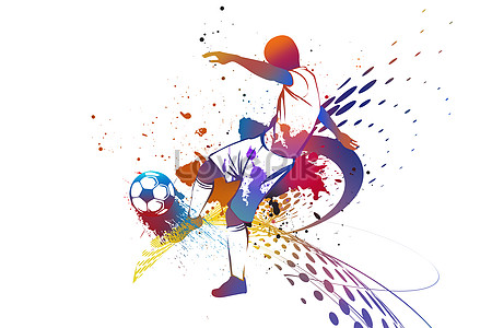 Colorful football illustration image_picture free download 400173021 ...