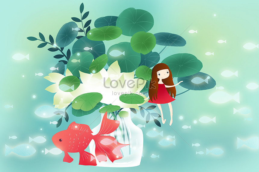 Fresh Summer Illustration Wallpaper Illustration Image Picture Free Download Lovepik Com