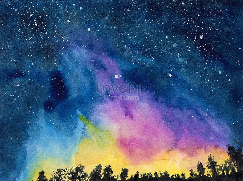 美しい夜空 イラスト素材 無料ダウンロード Lovepik