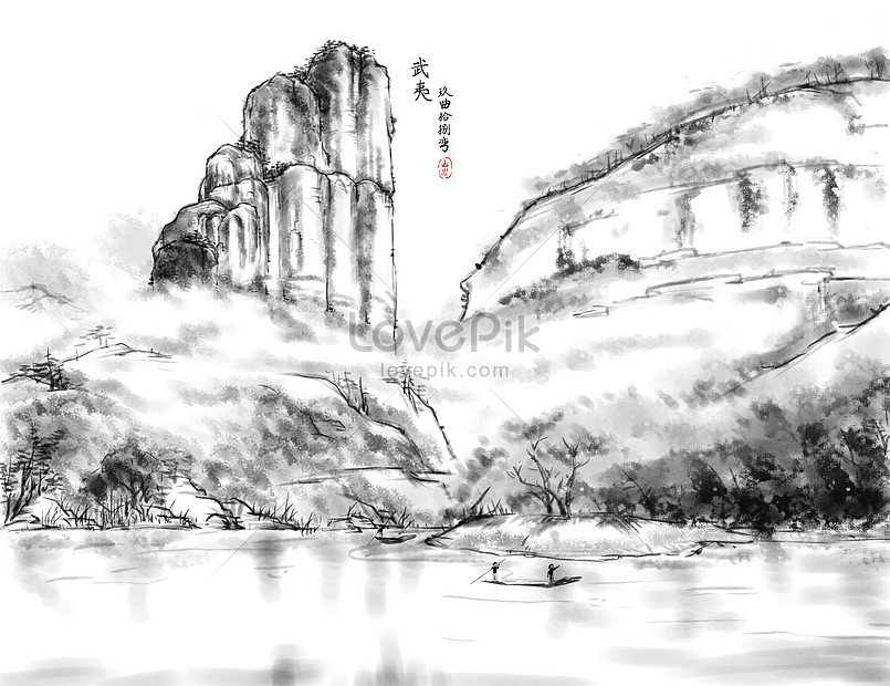 Núi Wuyi hình ảnh mực vẽ: Nếu bạn muốn tìm kiếm một trải nghiệm tuyệt vời với núi và lòng sông, hãy ghé thăm Núi Wuyi và chiêm ngưỡng những hình ảnh mực vẽ độc đáo về khu rừng rậm này. Chắc chắn rằng bạn sẽ bị mê hoặc bởi sự hoang sơ và trầm lặng của thiên nhiên tại đây.
