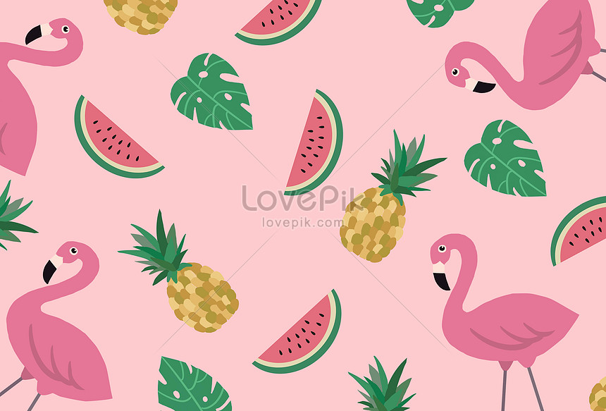 I Love Summer Design With Florals And Pineapples Background, Summer,  Illustration, Hello Background Image And Wallpaper for Free Download