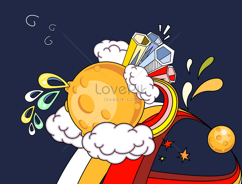 クリエイティブ抽象宇宙イラスト素材イメージ 図 Id Prf画像フォーマットpsd Jp Lovepik Com