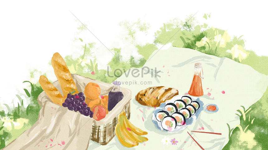 水彩風ピクニック旅行イラストイメージ 図 Id Prf画像フォーマットpsd Jp Lovepik Com