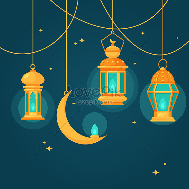 Eid mubarak background illustration image_picture free download  