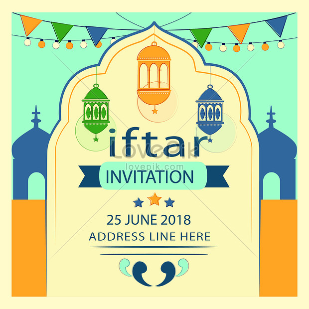 Eid mubarak invitation background creative image_picture free download  