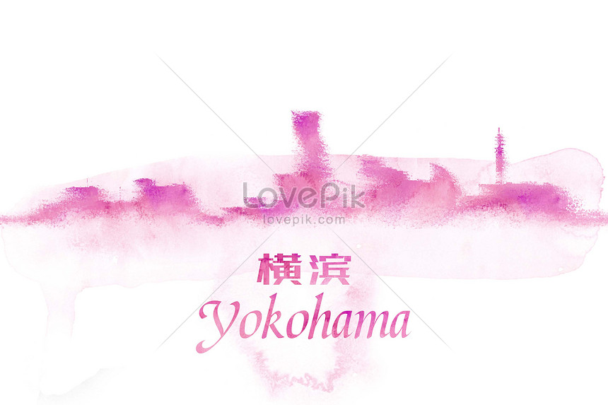 Tangan Yokohama Melukis Ilustrasi Air Gambar Unduh