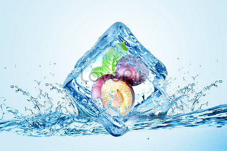 Fresh and cool ice cup background creative image_picture free download  400225916_