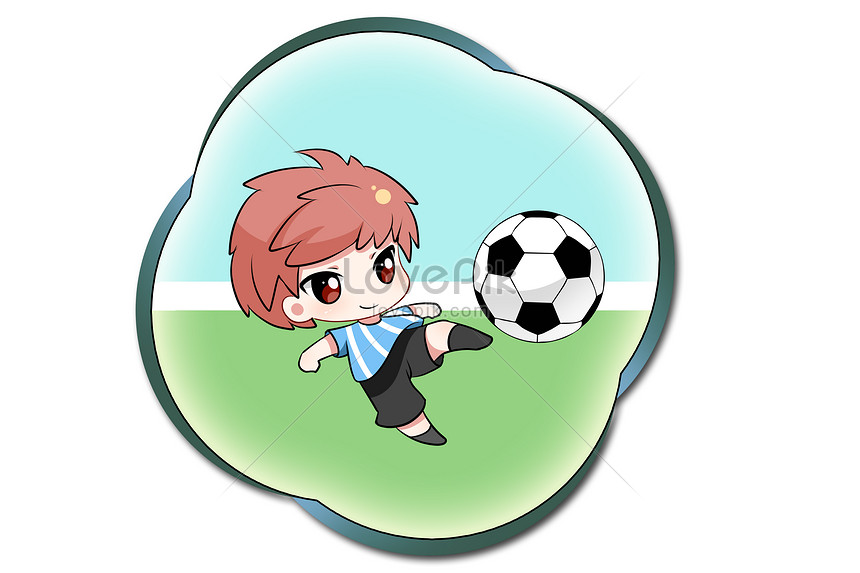 かわいい手描き漫画サッカー少年イメージ 図 Id Prf画像フォーマットpsd Jp Lovepik Com