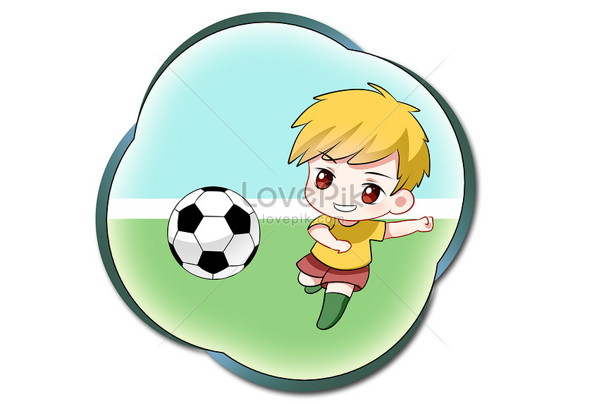 かわいい手描き漫画サッカー少年イメージ 図 Id 400228062 Prf画像フォーマットpsd Jp Lovepik Com