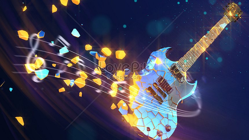 Cool guitar music background creative image_picture free download  