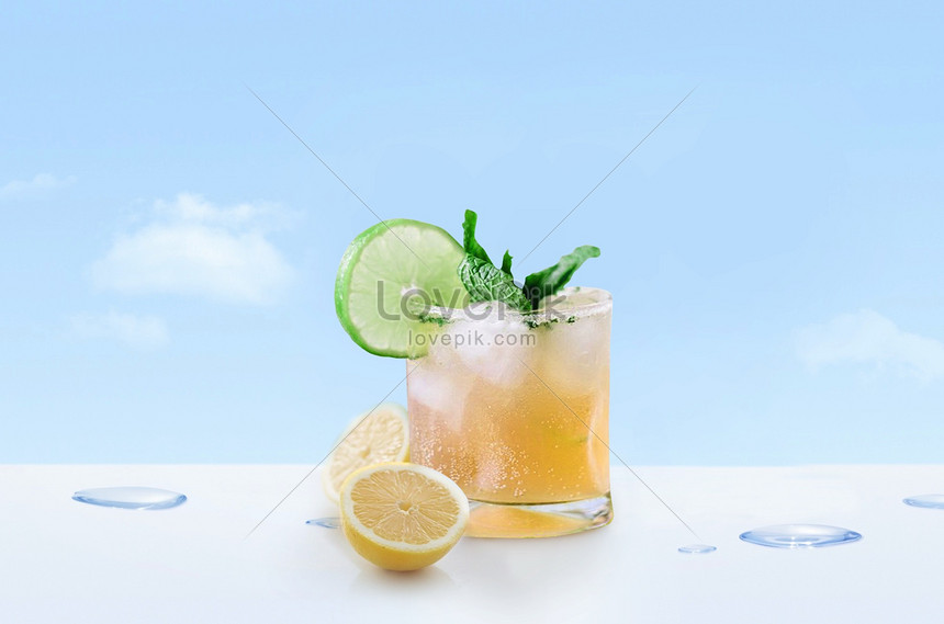 Fresh and cool ice cup background creative image_picture free download  400225916_