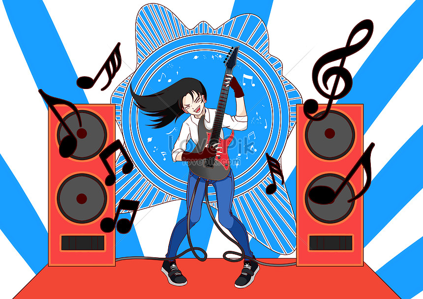 夏のかっこいい音楽祭 イラスト素材 無料ダウンロード Lovepik