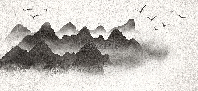 Chinese ink landscape painting illustration image_picture free download ...