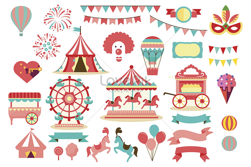Amusement Park Vector Art, Icons, and Graphics for Free Download