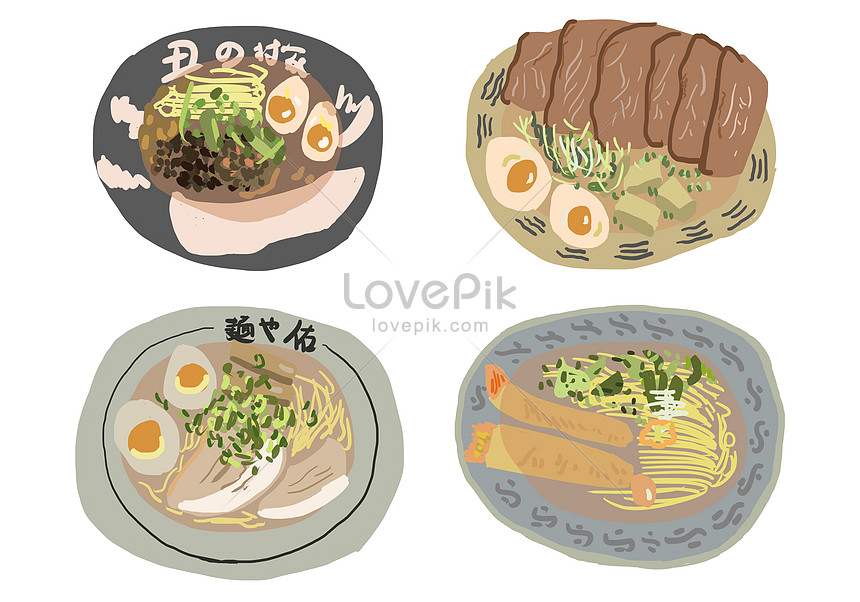 日本のラーメン麺イラスト イラスト素材 無料ダウンロード Lovepik