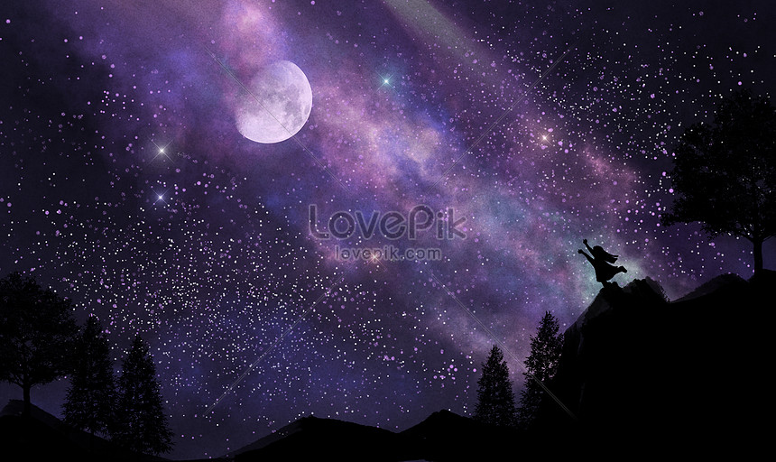 星月の美しい背景イメージ 図 Id Prf画像フォーマットpsd Jp Lovepik Com